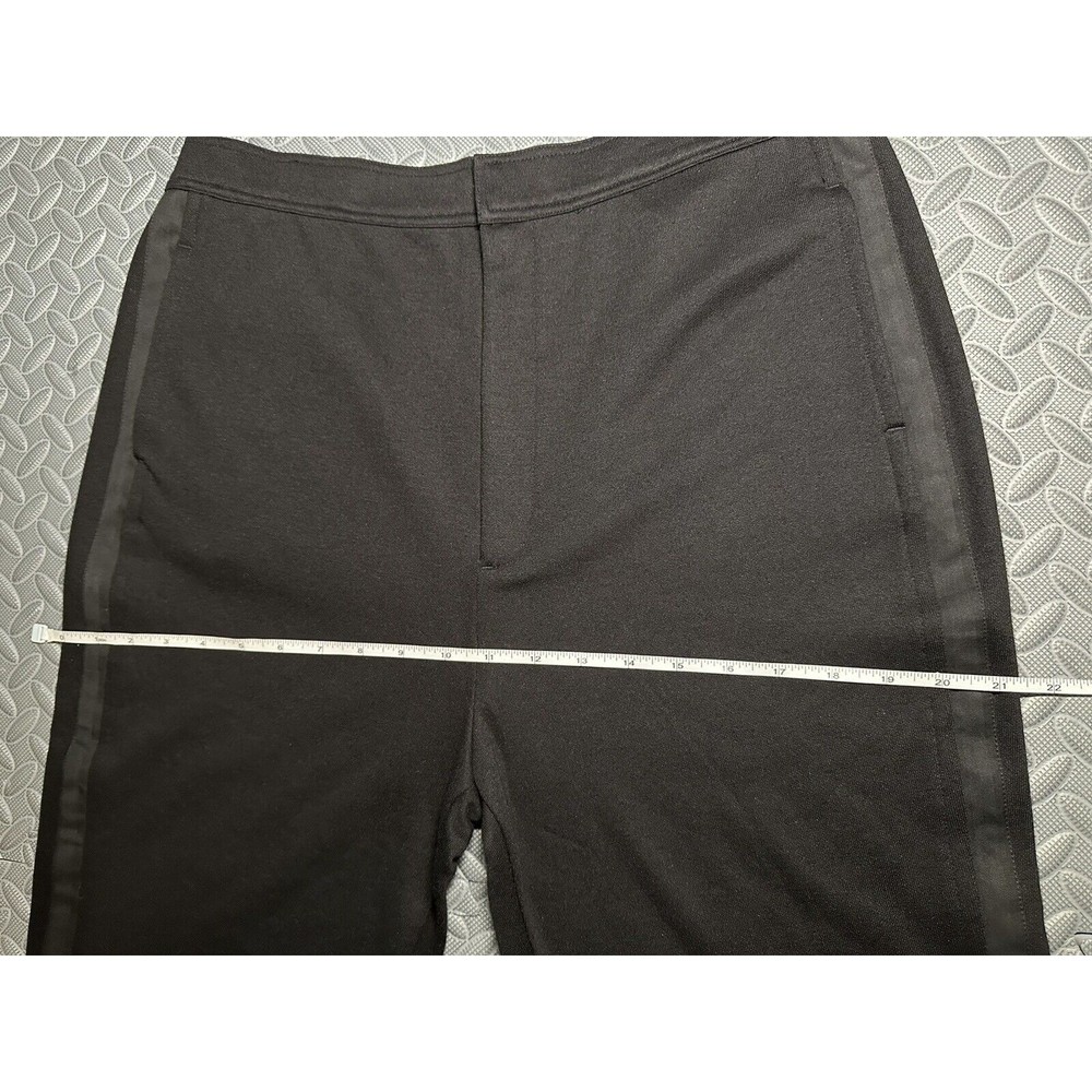 NEW rag & bone Joan Slim Fit women's black Slit cuffs stripe Pants 52%cotton L - Picture 6 of 11